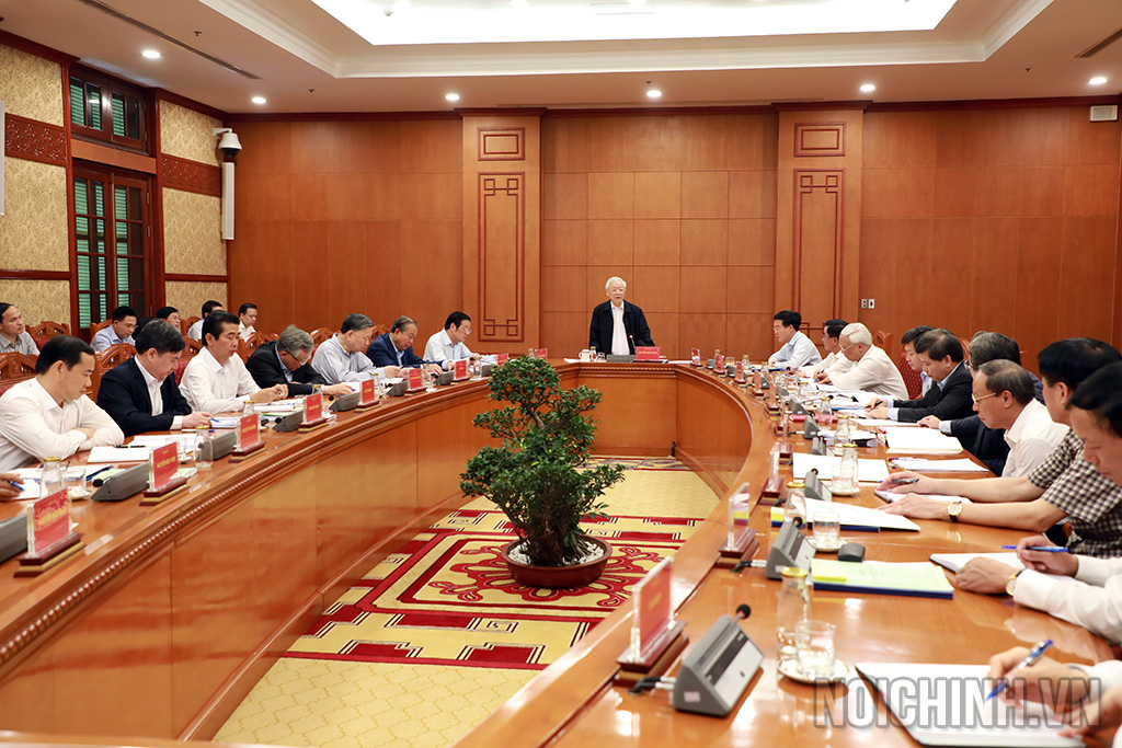 Tổng Bí thư, Chủ tịch nước Nguyễn Phú Trọng chủ trì cuộc họp Thường trực Ban Chỉ đạo Trung ương về phòng, chống tham nhũng